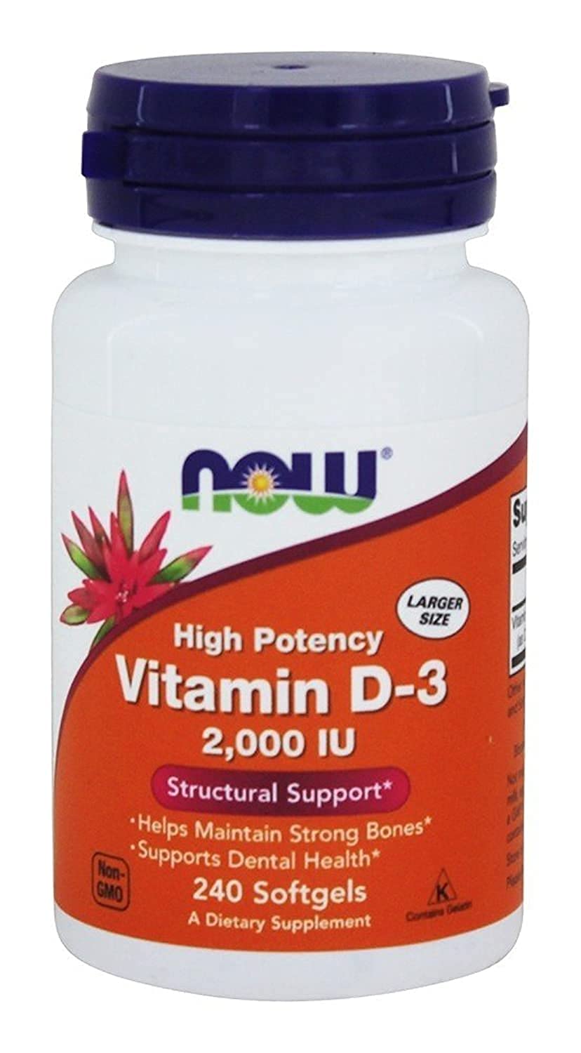 NOW Foods Vitamin D-3 High Potency Softgel 240 Softgels