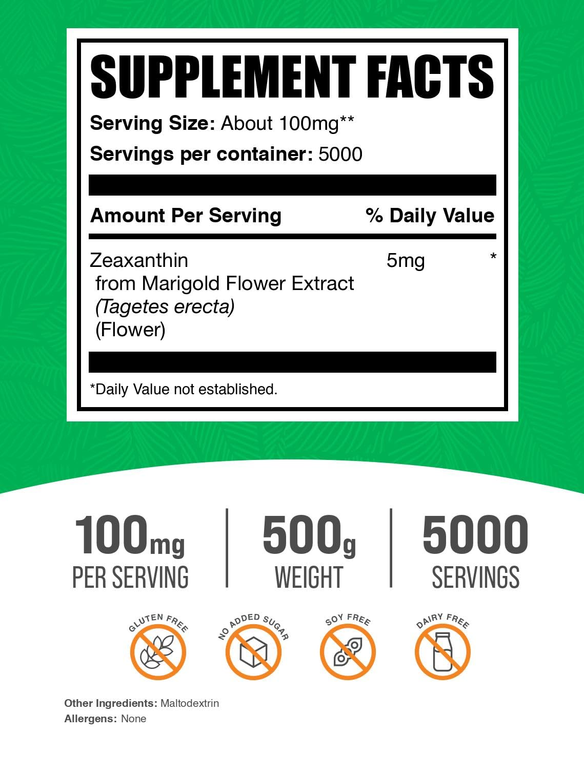 BulkSupplements Zeaxanthin Powder 17.6 oz