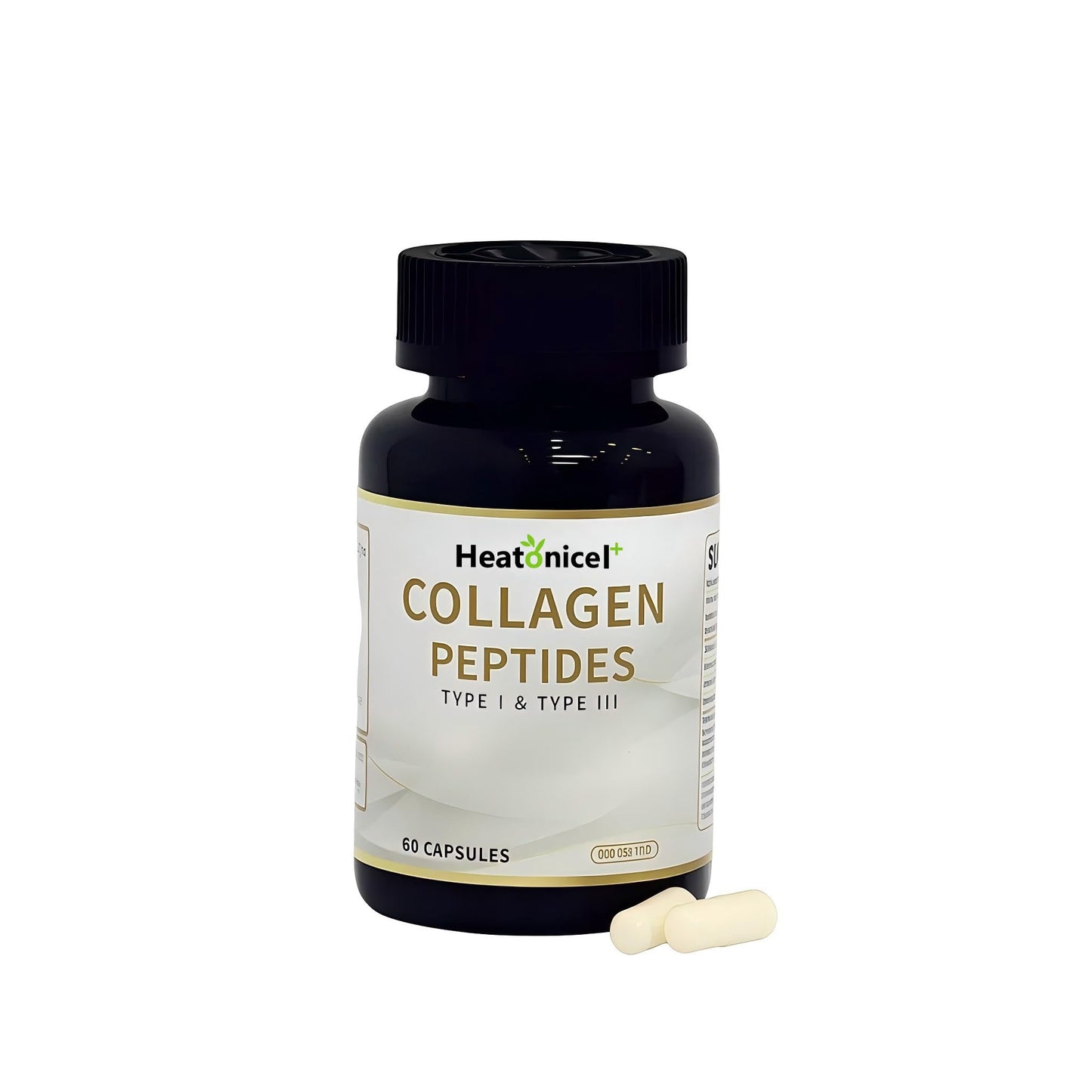 Heatonicel Collagen Peptides for Women Hydrolyzed Type I & III Collagen-Supplement Capsules, Non-GMO Grass-Fed, 60 Count