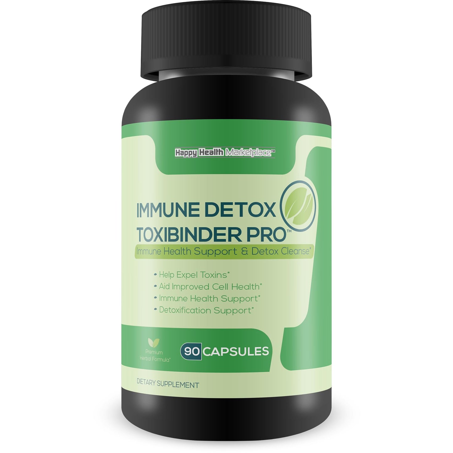 Happy Health Marketplace Immune Detox Toxibinder Pro - Detox & Immune Support Supplement - Full Body Cleanse Support Capsule, 1 Count