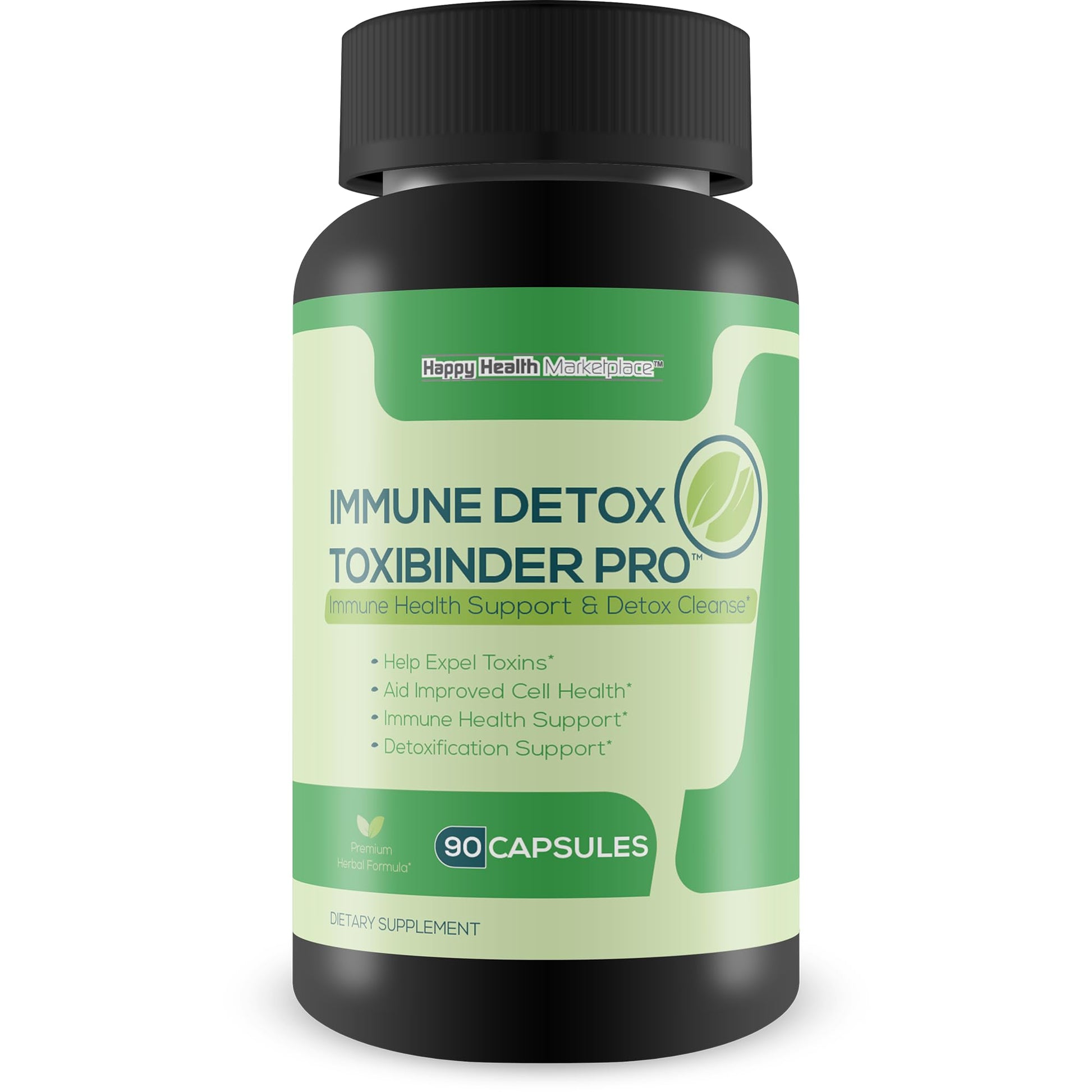 Happy Health Marketplace Immune Detox Toxibinder Pro - Detox & Immune Support Supplement - Full Body Cleanse Support Capsule, 1 Count