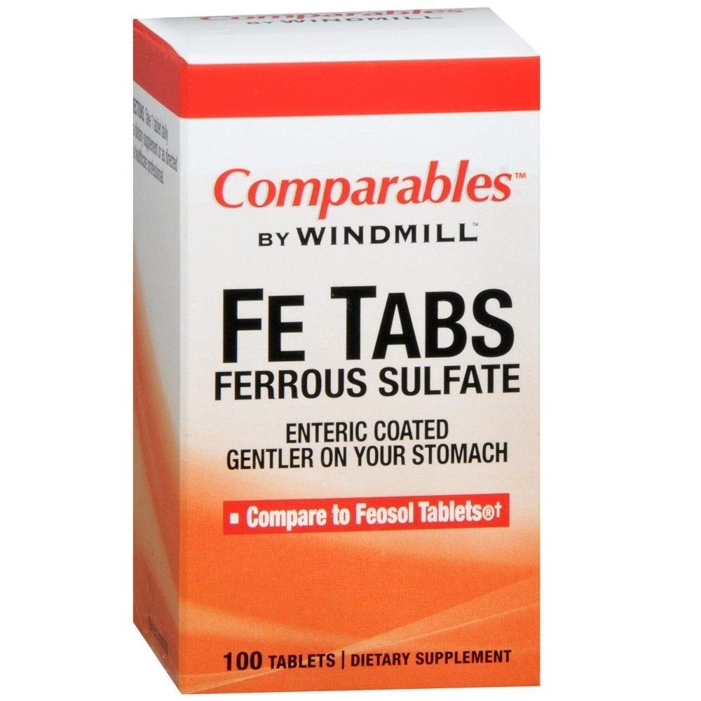 Windmill Ferrous Sulfate 325 mg Tablet, 100 Count