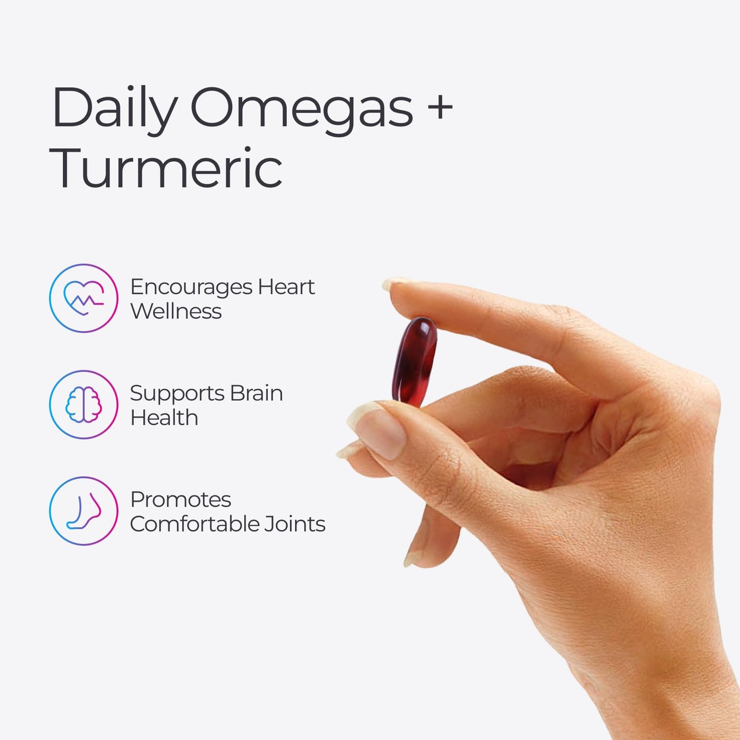 Livingood Daily Omega 3 6 9 Plus Turmeric Curcumin Supplement Softgels 60