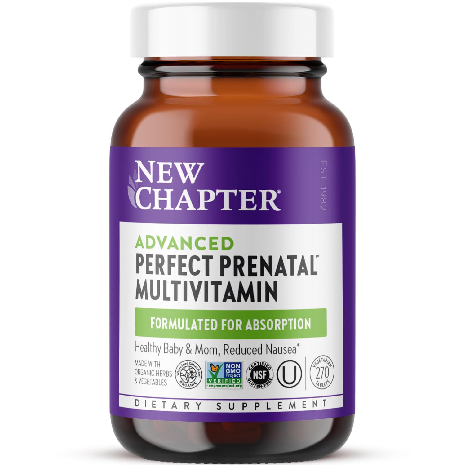 New Chapter Advanced Perfect Prenatal Vitamins Tablets 270 Count