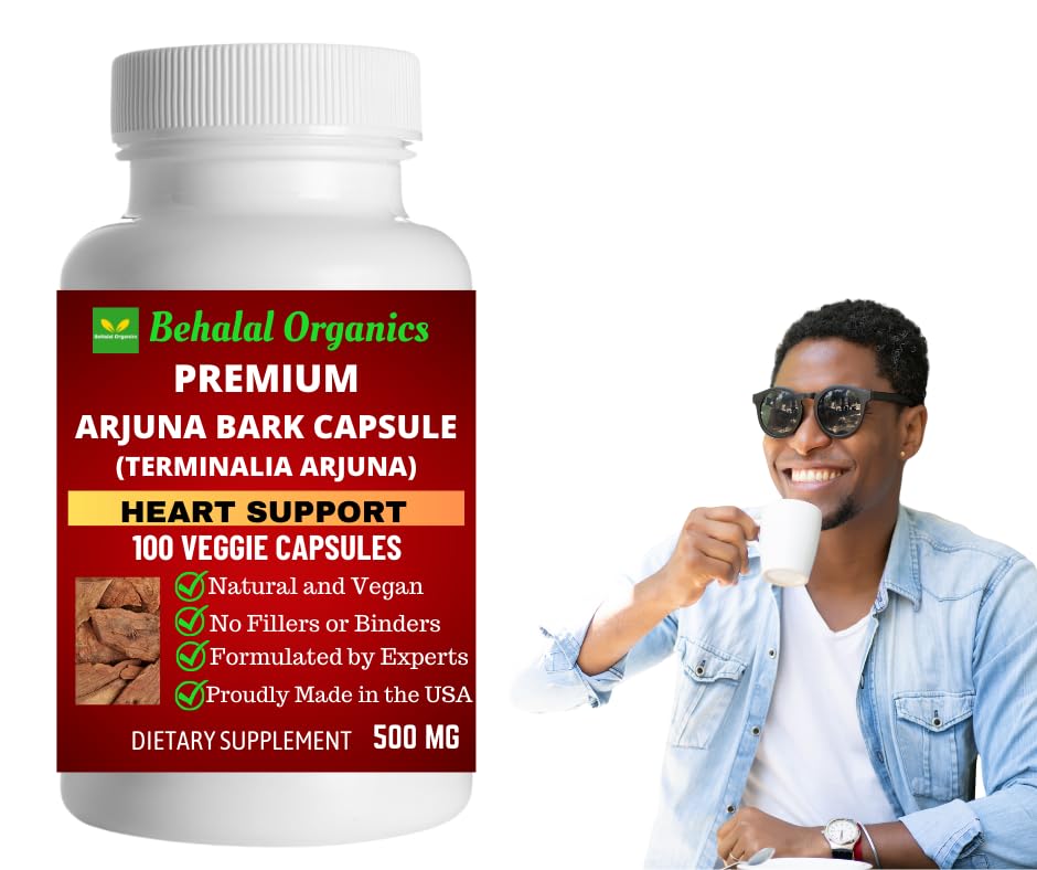 Behalal Organics Arjuna Bark Quick Release Capsules, 100 Count