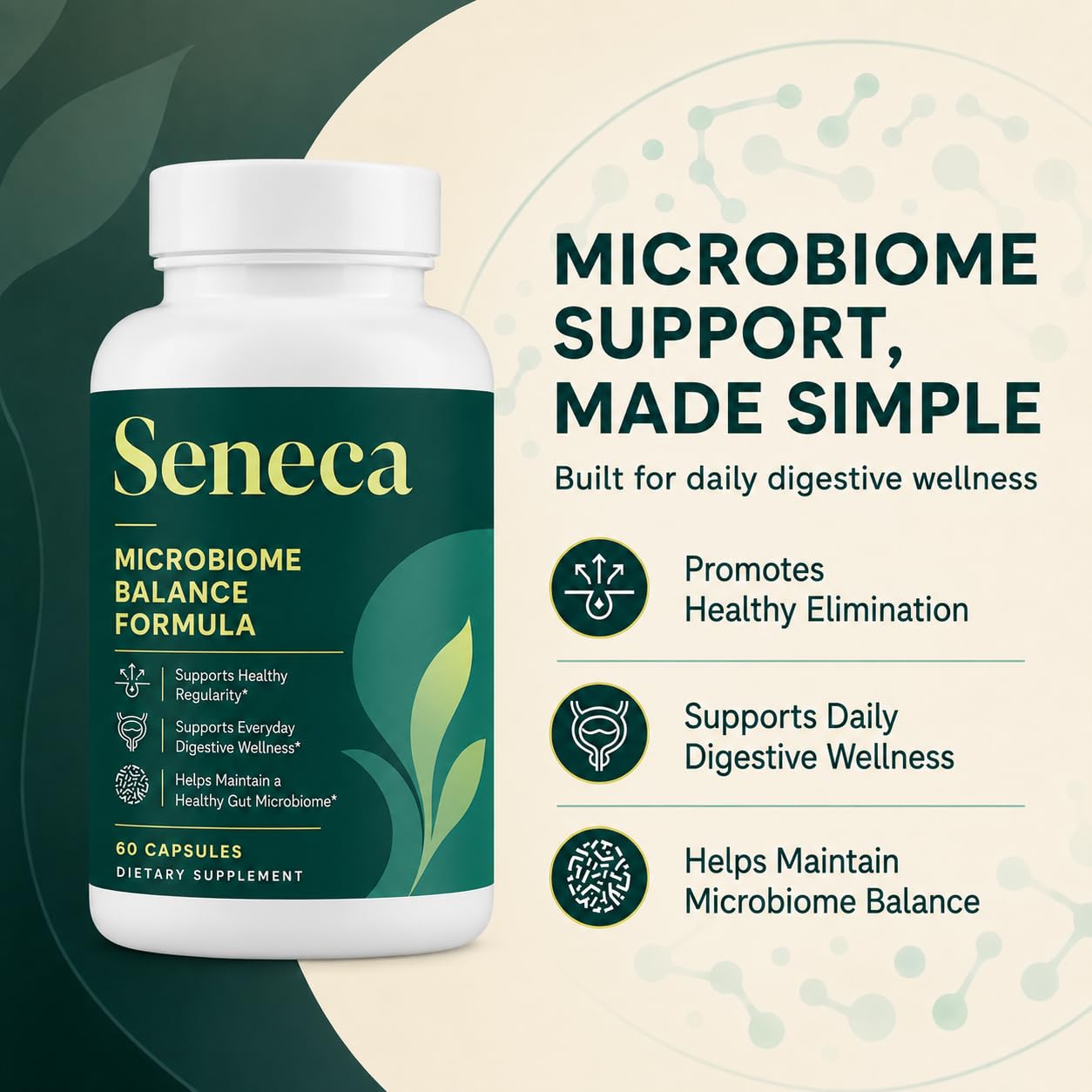 LsardL Seneca Advanced Gut Health Microbiome Balance Formula Capsule 60