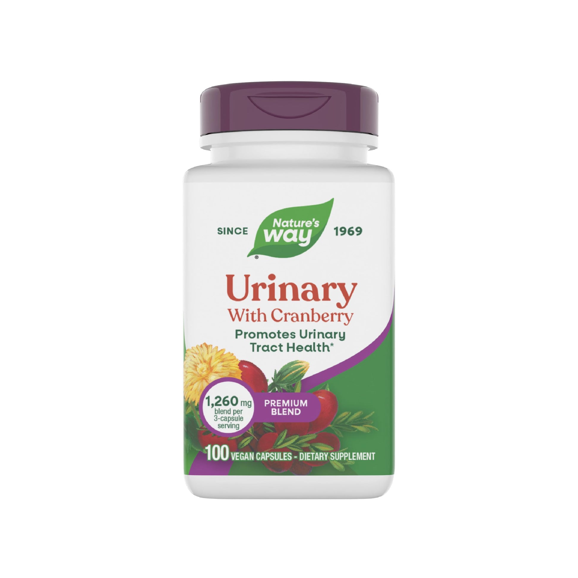 Nature's Way Urinary with Cranberry Premium Blend Capsules 100 Count