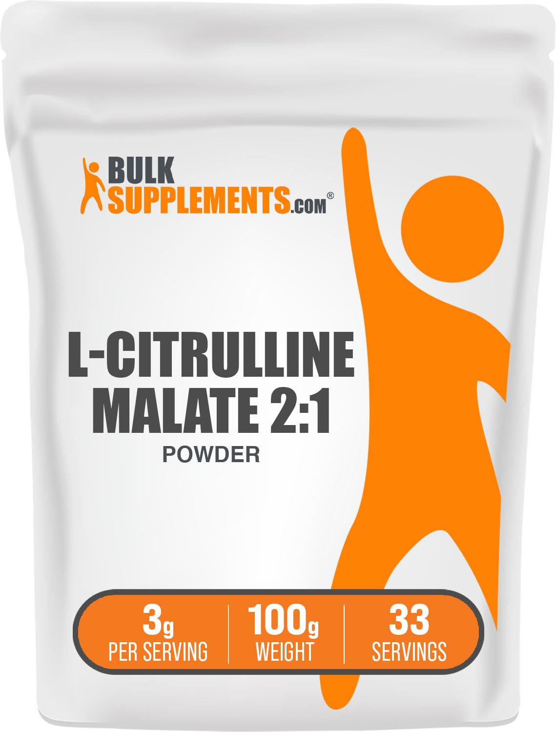 BulkSupplements L-Citrulline Malate 2:1 Powder, 3.5 oz