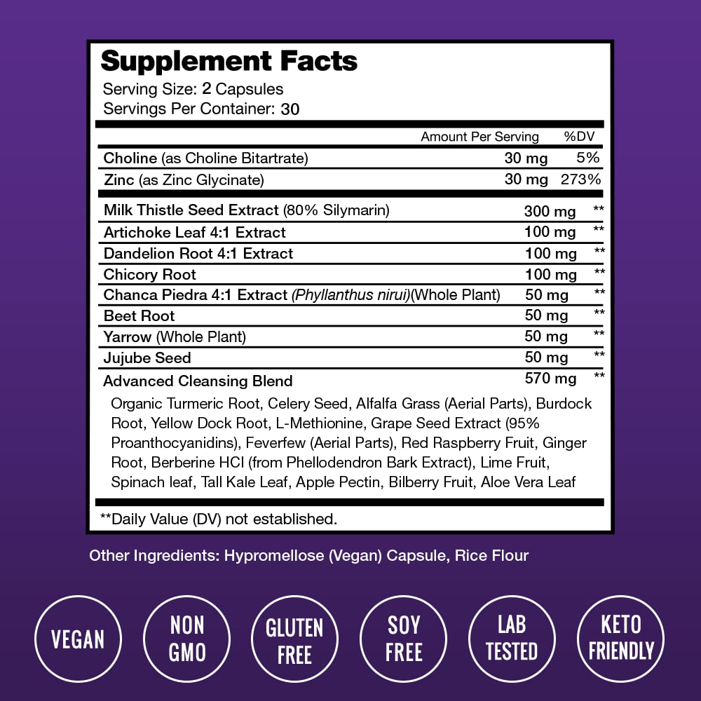 NutraChamps Liver Cleanse Detox and Black Seed Oil Capsules, 2-Count