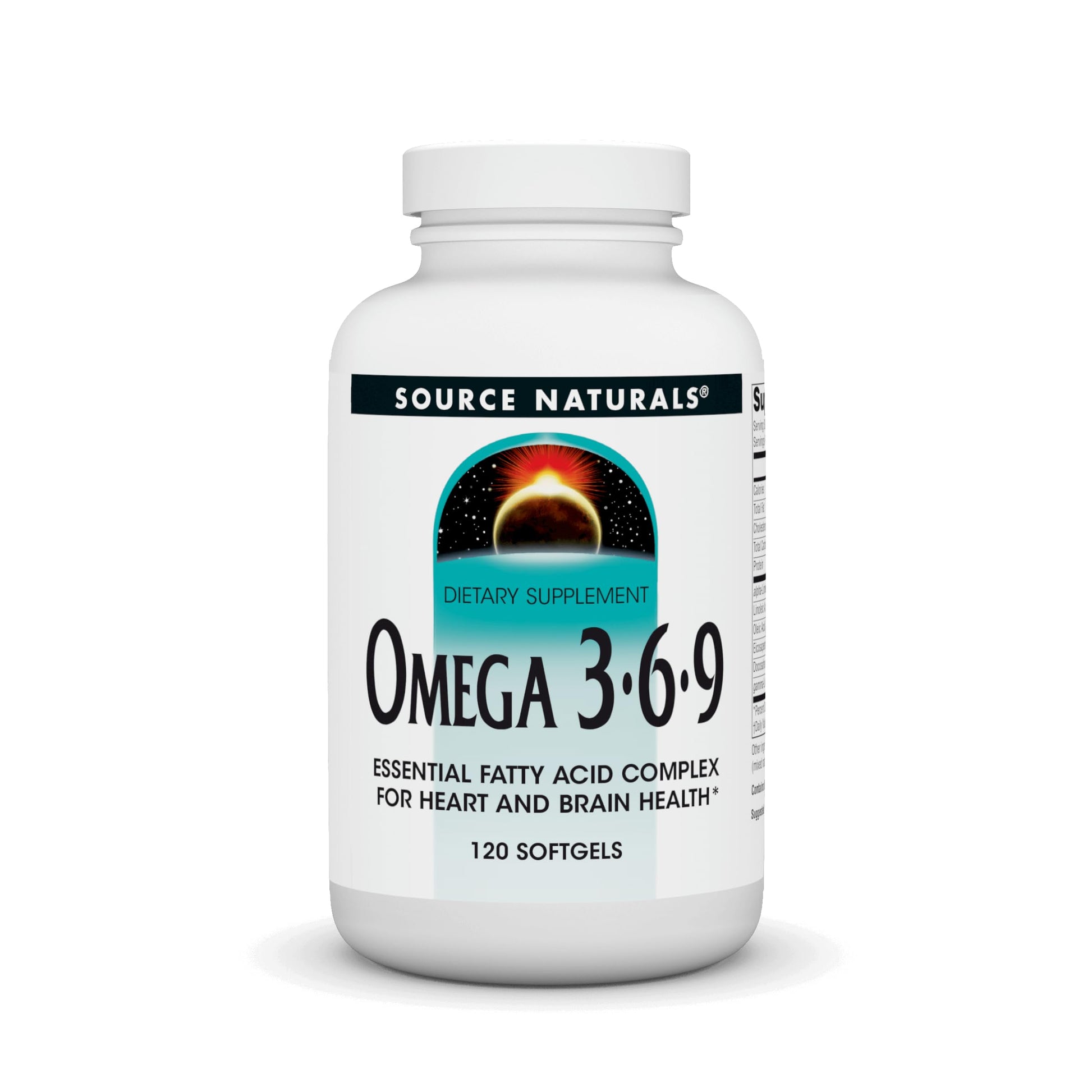 Source Naturals Omega 3-6-9 Essential Fatty Acid Complex for Heart and Brain Health Softgels, 120 Count