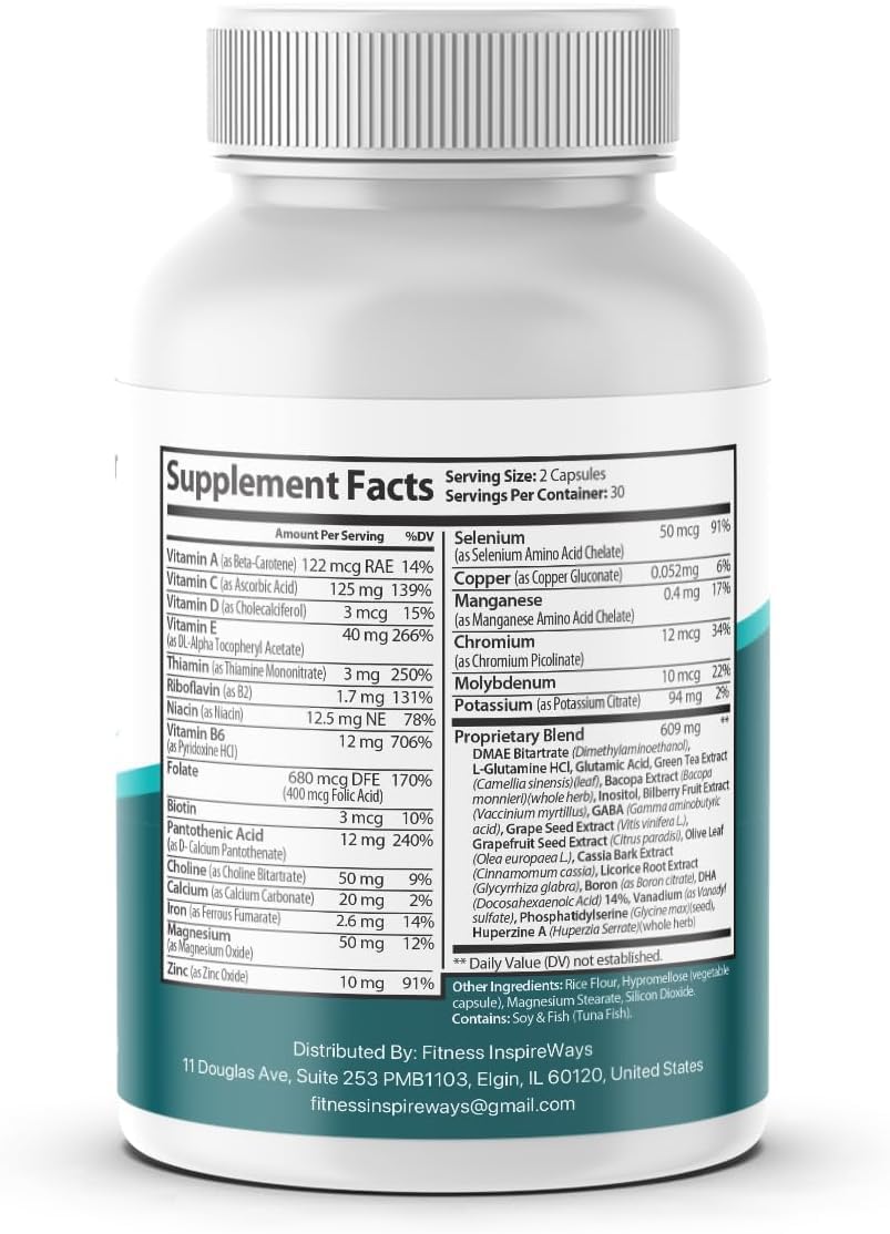 Fitness InspireWays Nervital for Nerve Health Support Capsule 60 Count