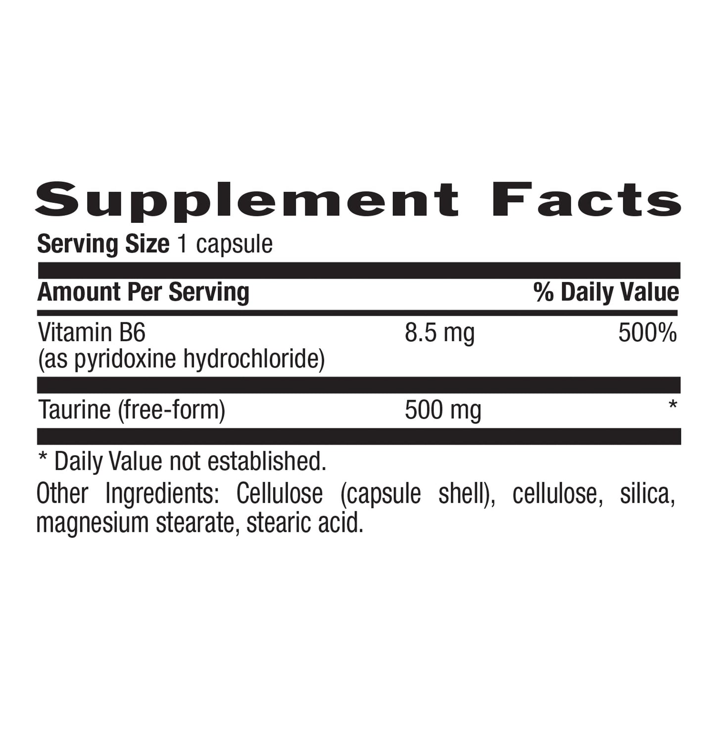 Country Life Taurine Supplement 500mg Capsule 100 Capsules