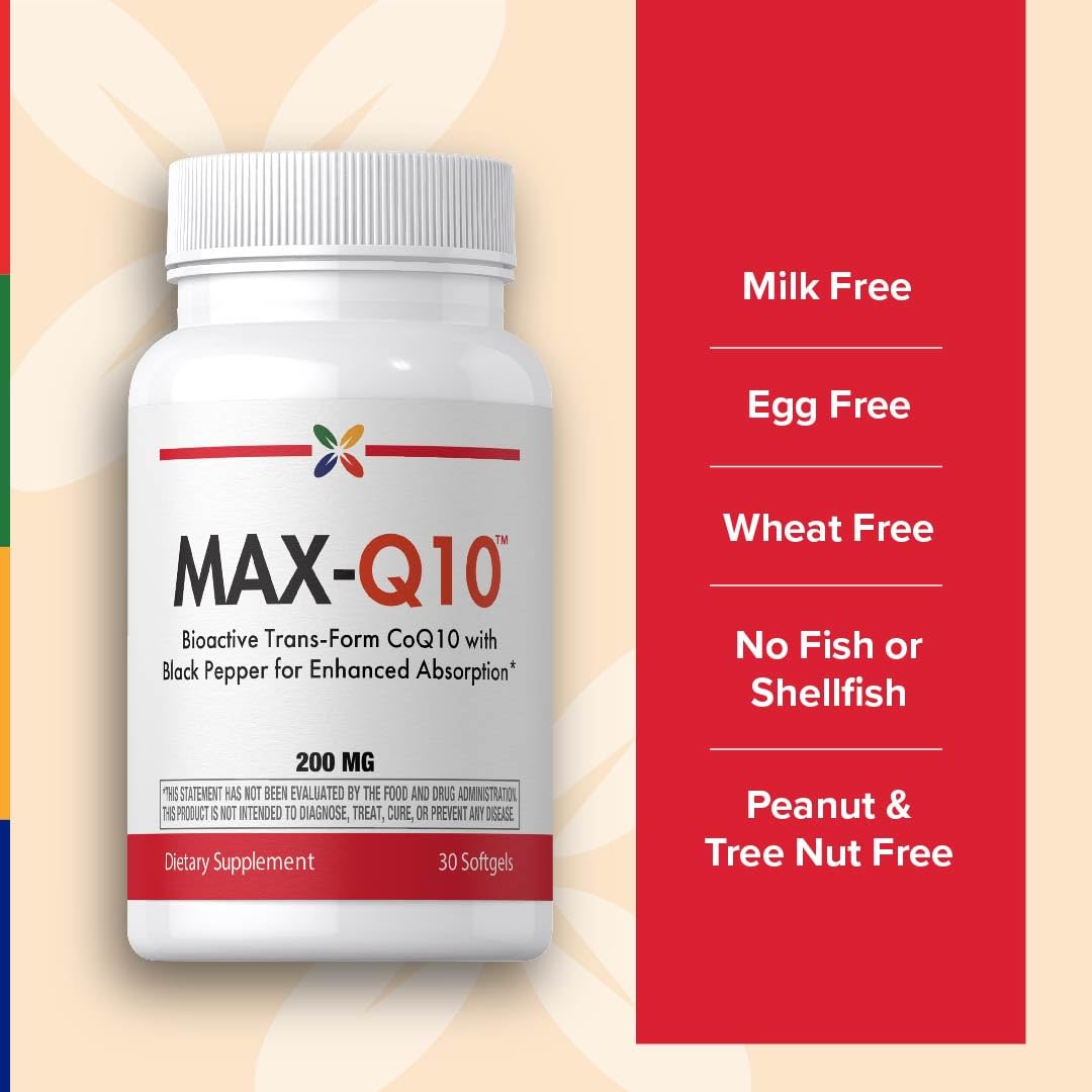 Stop Aging Now MAX-Q10 Coenzyme CoQ10 Softgels 30