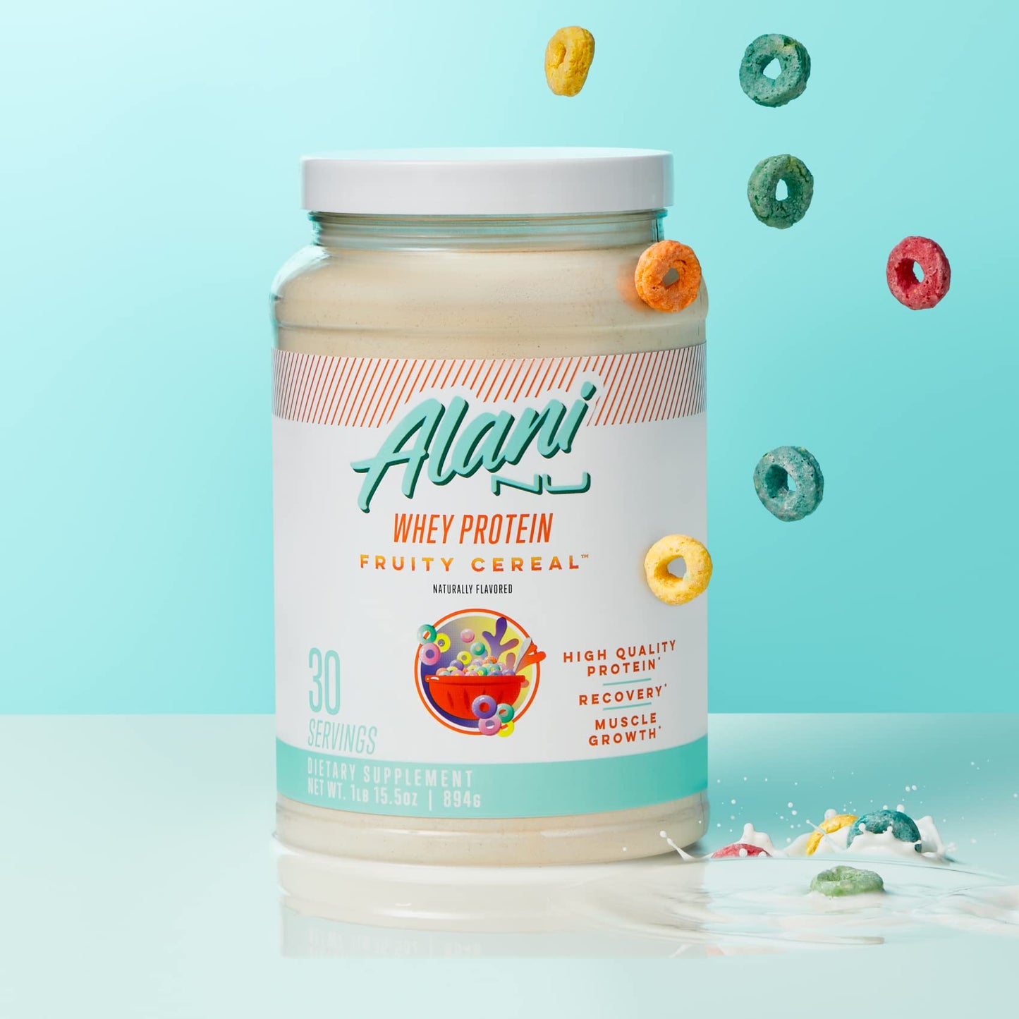 Alani Nu Whey Protein Powder Fruity Cereal 0.7 oz, 30 Servings