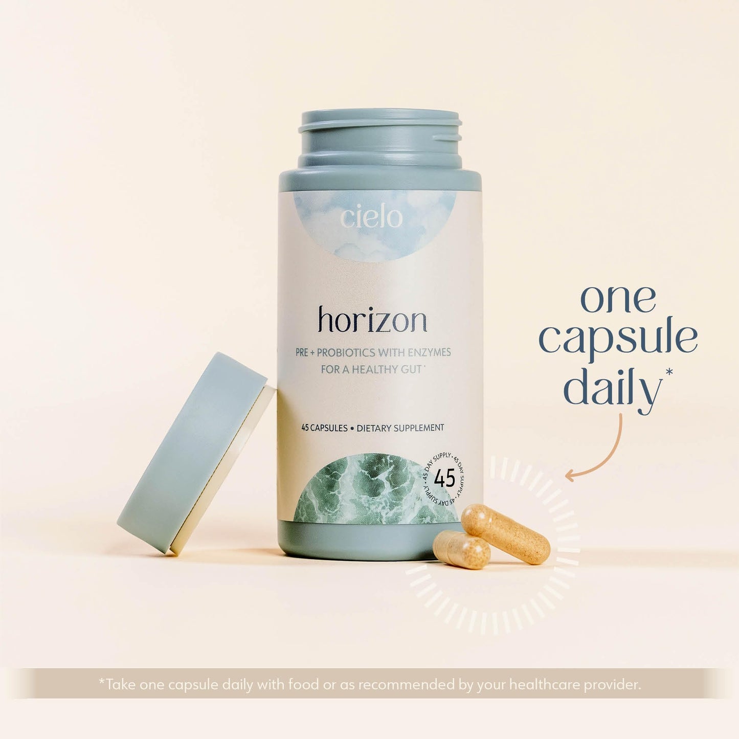 Cielo Daily Horizon Prebiotics Probiotics Capsule 45 Count