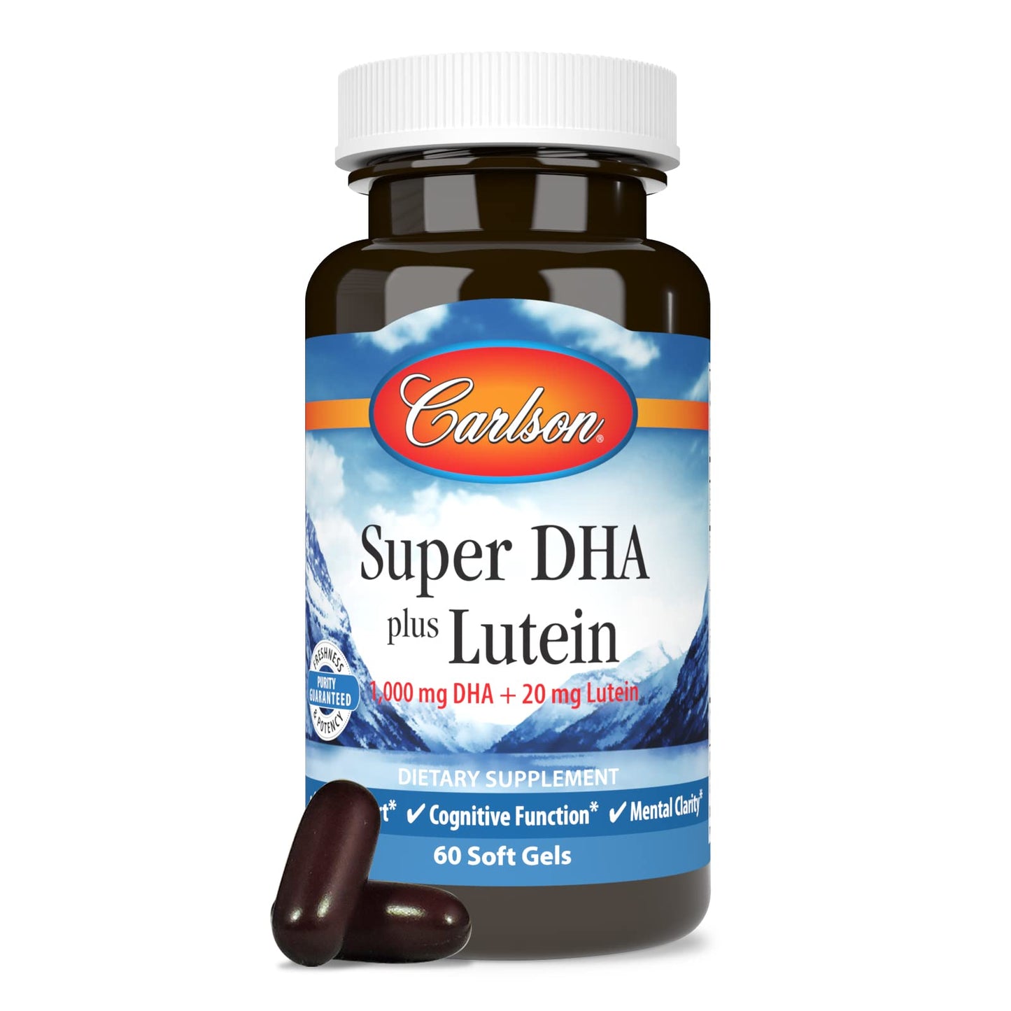 Carlson Super DHA Plus Lutein Softgels, 60 Count