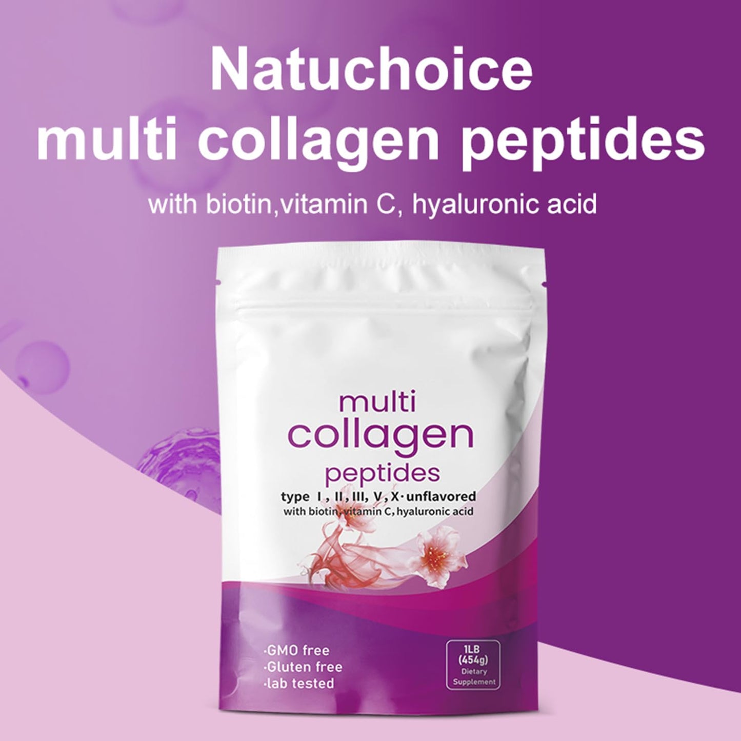 ElixAid Multi Collagen Peptides Powder, 16 oz