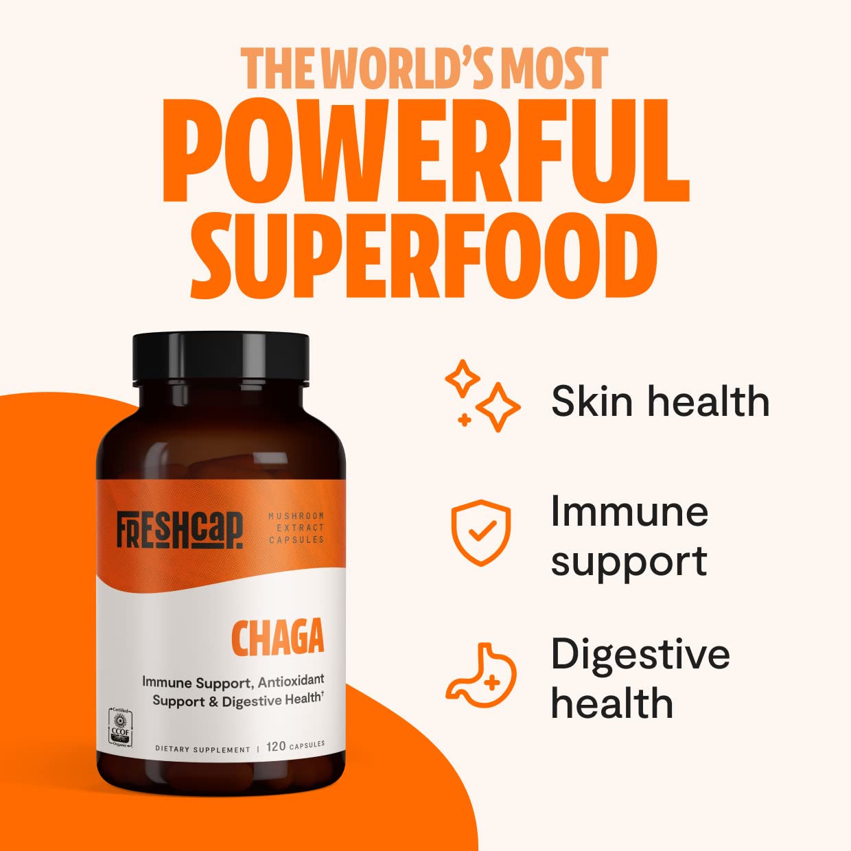 FreshCap Mushrooms Immune Defenders Bundle (Reishi, Turkey Tail, Chaga) 3 Capsules