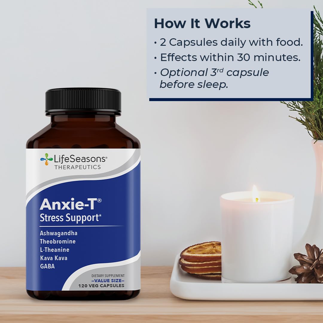 LifeSeasons Anxie-T Stress Relief Supplement 120 Capsules