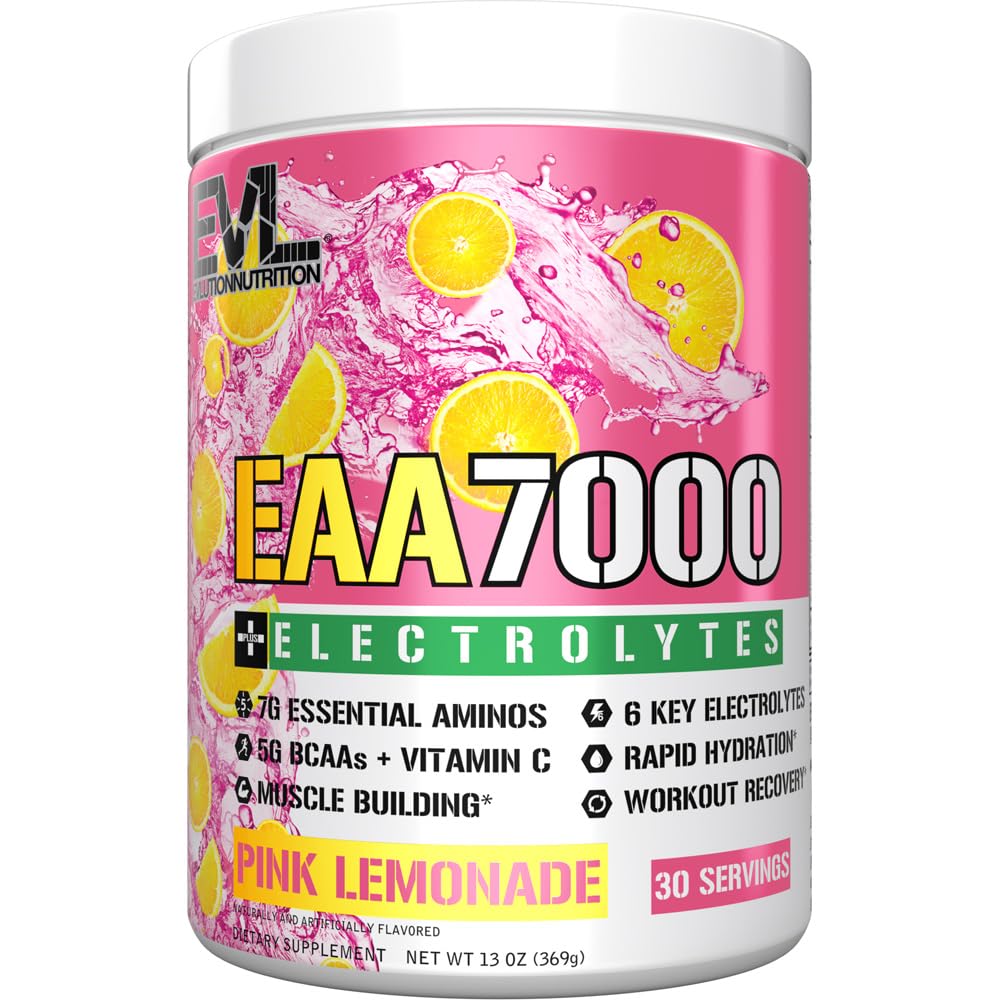 Evlution EAA7000 + Electrolytes Amino Acid Powder Pre & Post Workout, 13 Ounce