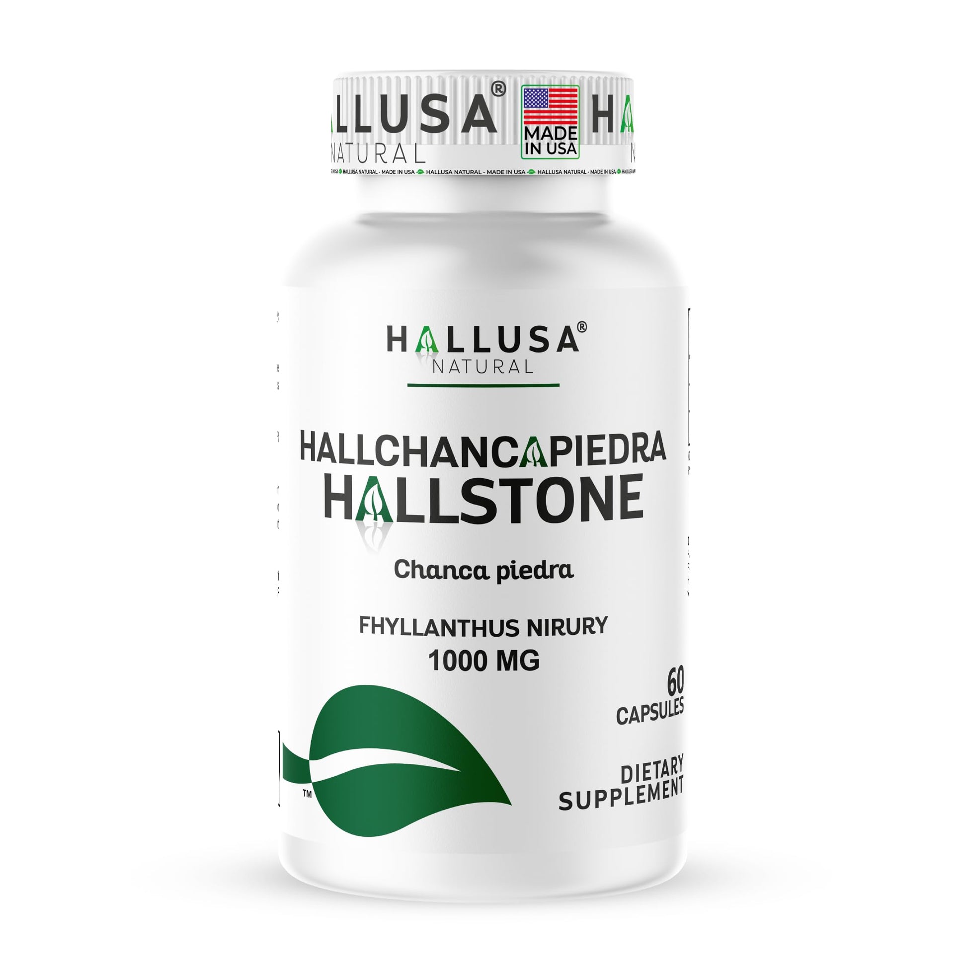 Hallusa Natural Hallchancapiedra 1000 mg Chanca Piedra Supplement, 60 Capsules
