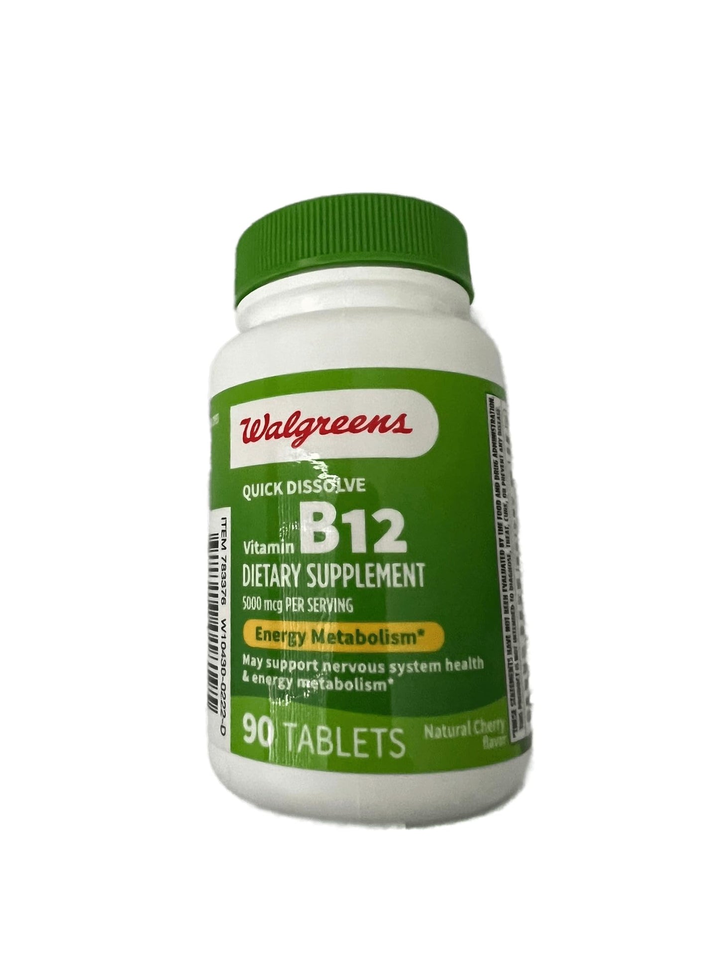 Walgreens Vitamin B12 5000 mcg Tablets, 90 Count