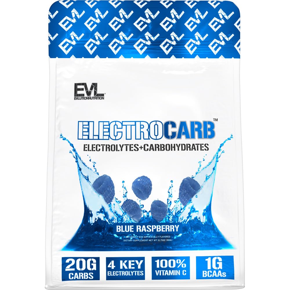 Evlution ElectroCarb Powder Blue Raspberry, 30 Servings