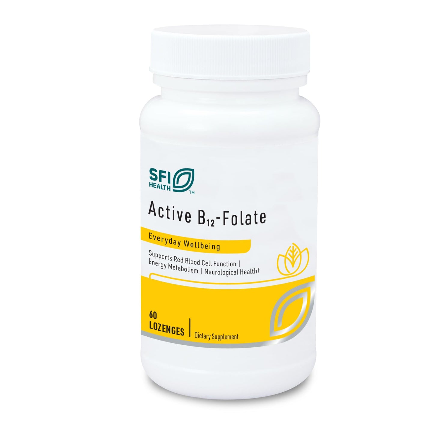 SFI Health Active B12 Folate Supplement Tablet, 60 Count