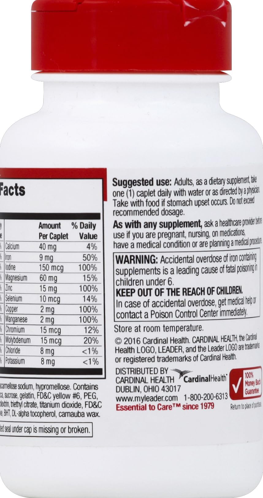 Leader Therapeutic-M Multivitamin and Mineral Capsule, 390 Capsules
