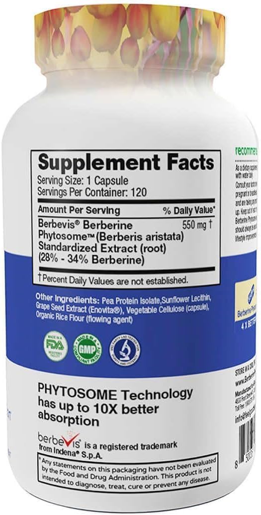 Generic Feel Goods Berberine Phytosome High Absorption Vegan Capsules 120