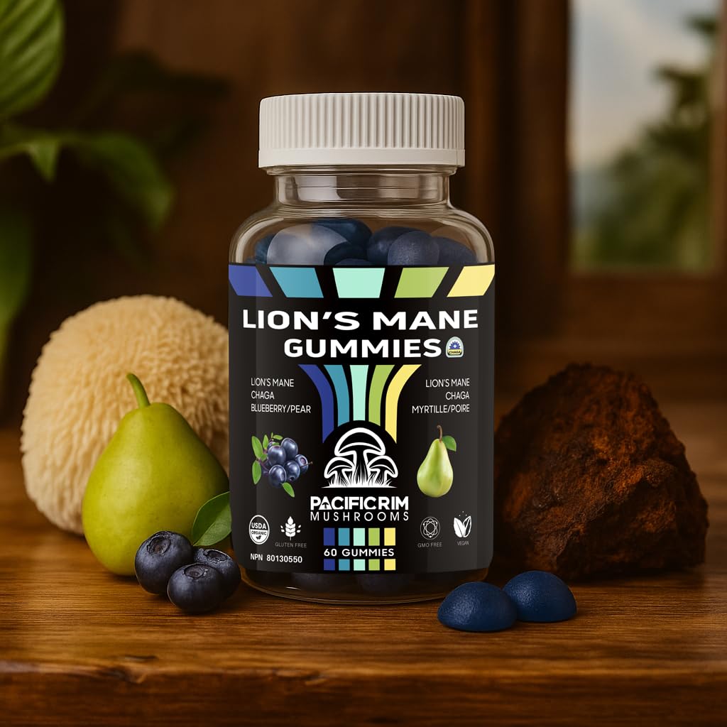 Pacific Rim Mushrooms Lion’s Mane + Chaga Performance Gummies 60 Gummies