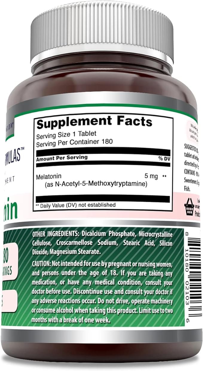 Amazing Nutrition Melatonin 5 mg Tablets, 540 Count