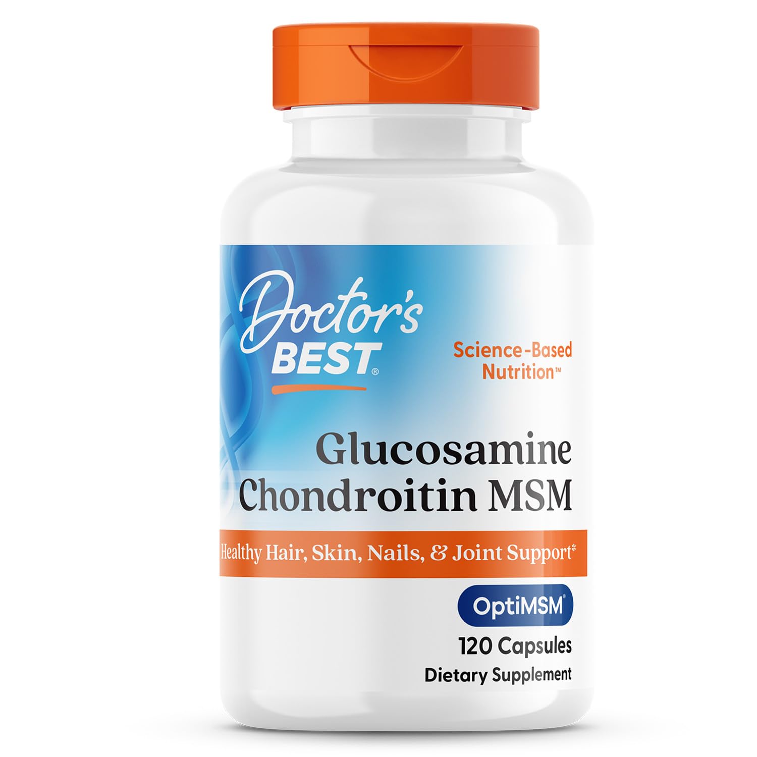 Doctor's BEST Glucosamine Chondroitin MSM with OptiMSM, 120 Capsules