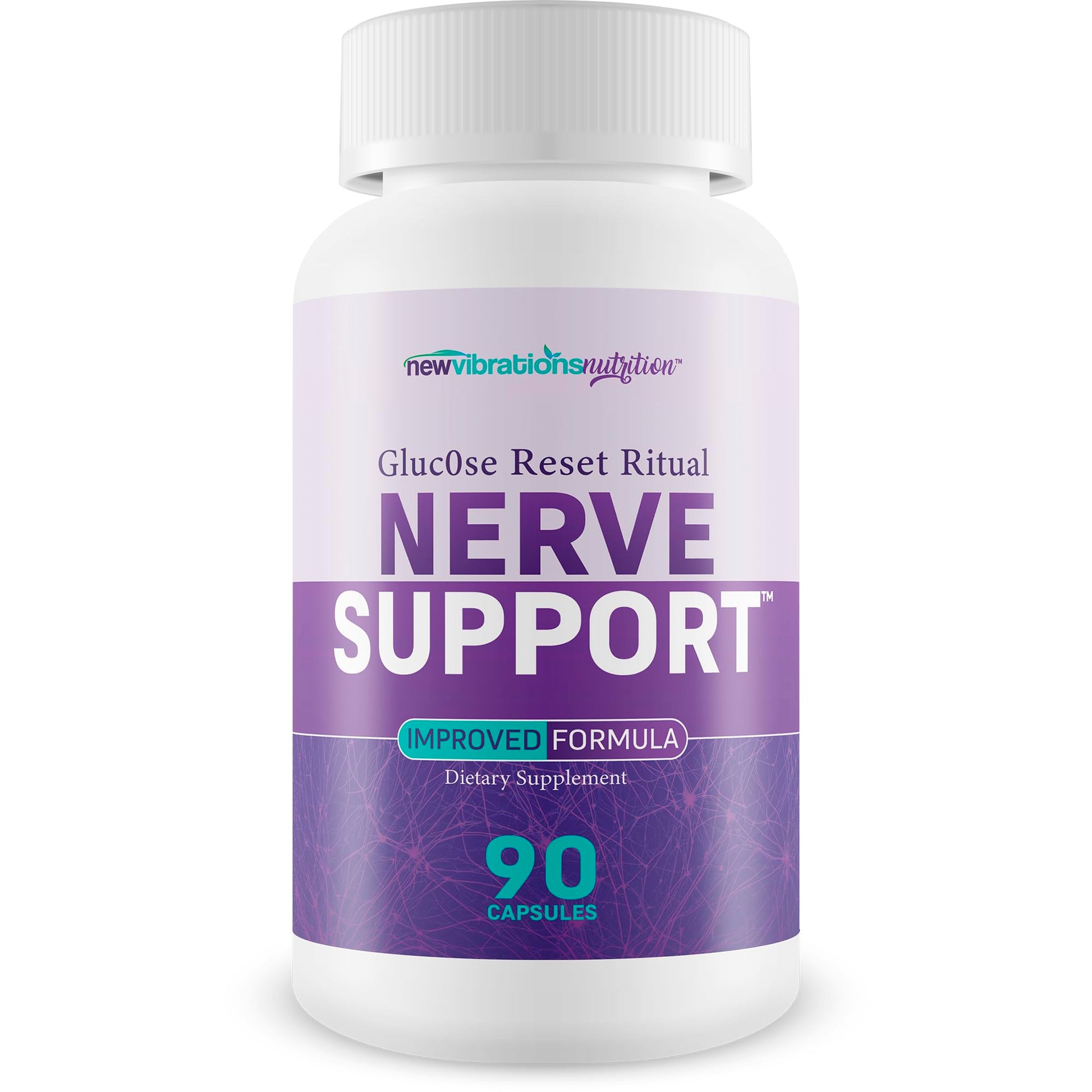 New Vibrations Nutrition Glucose Reset Ritual Nerve Support Capsule, 90 Capsules
