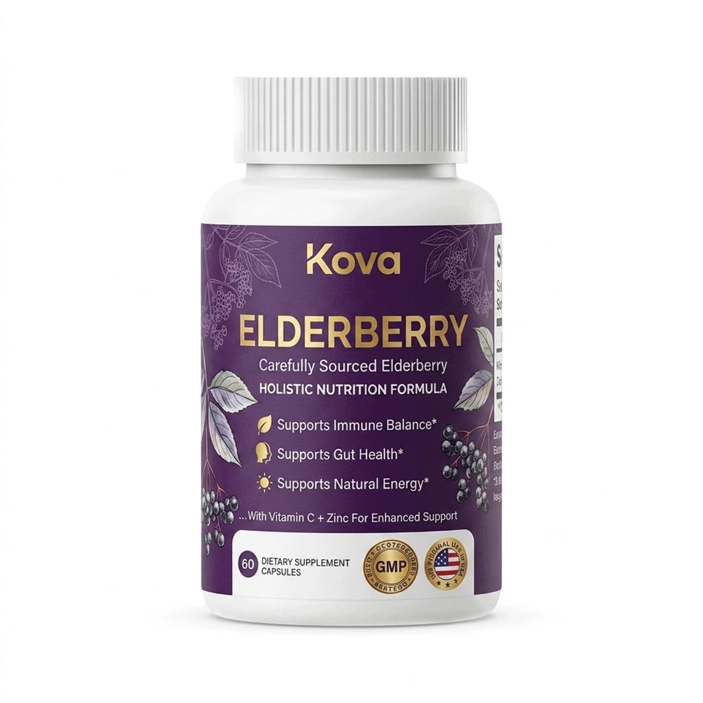 XRFOHCE Kova Elderberry Capsule 60 Count
