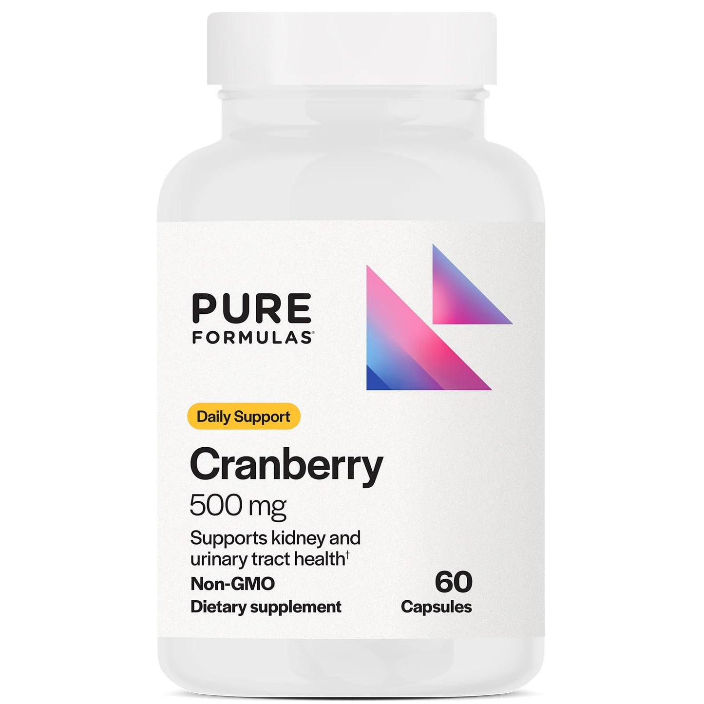 PureFormulas Cranberry 500 mg Capsule, 60 Count