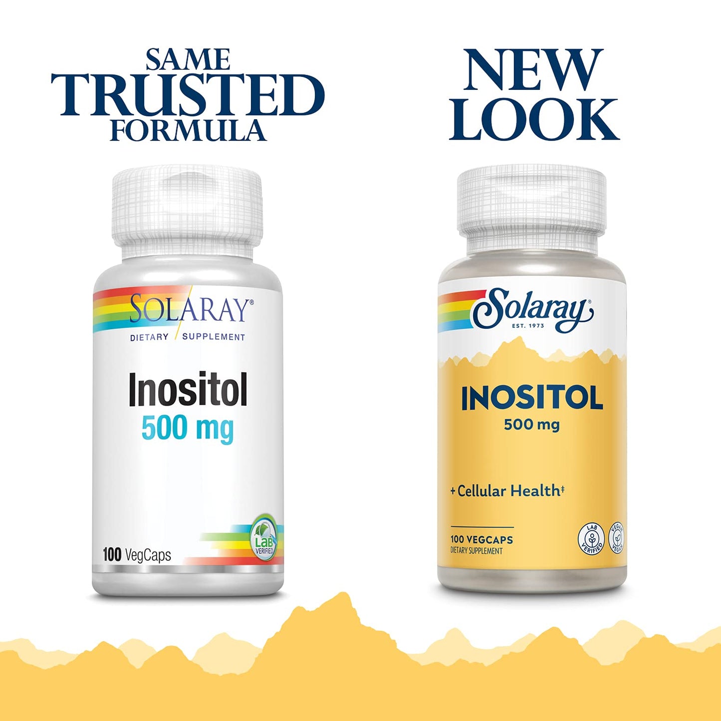 SOLARAY Inositol 500 mg Capsules, 100 Count