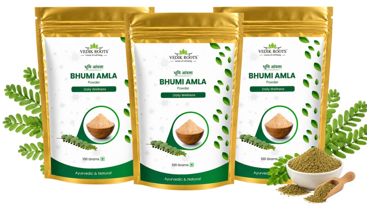 VEDIKROOTS Bhumi Amla Powder (Phyllanthus Niruri) Powder 10.5822 oz