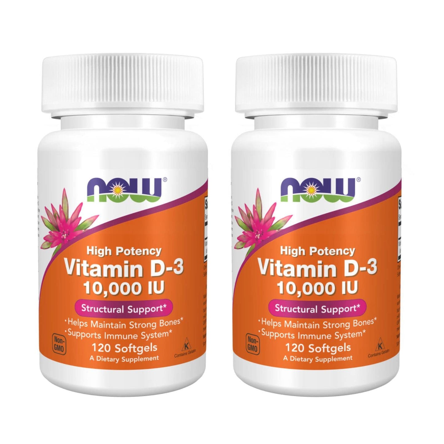 NOW Foods Vitamin D-3 High Potency 10,000 IU Softgels 240