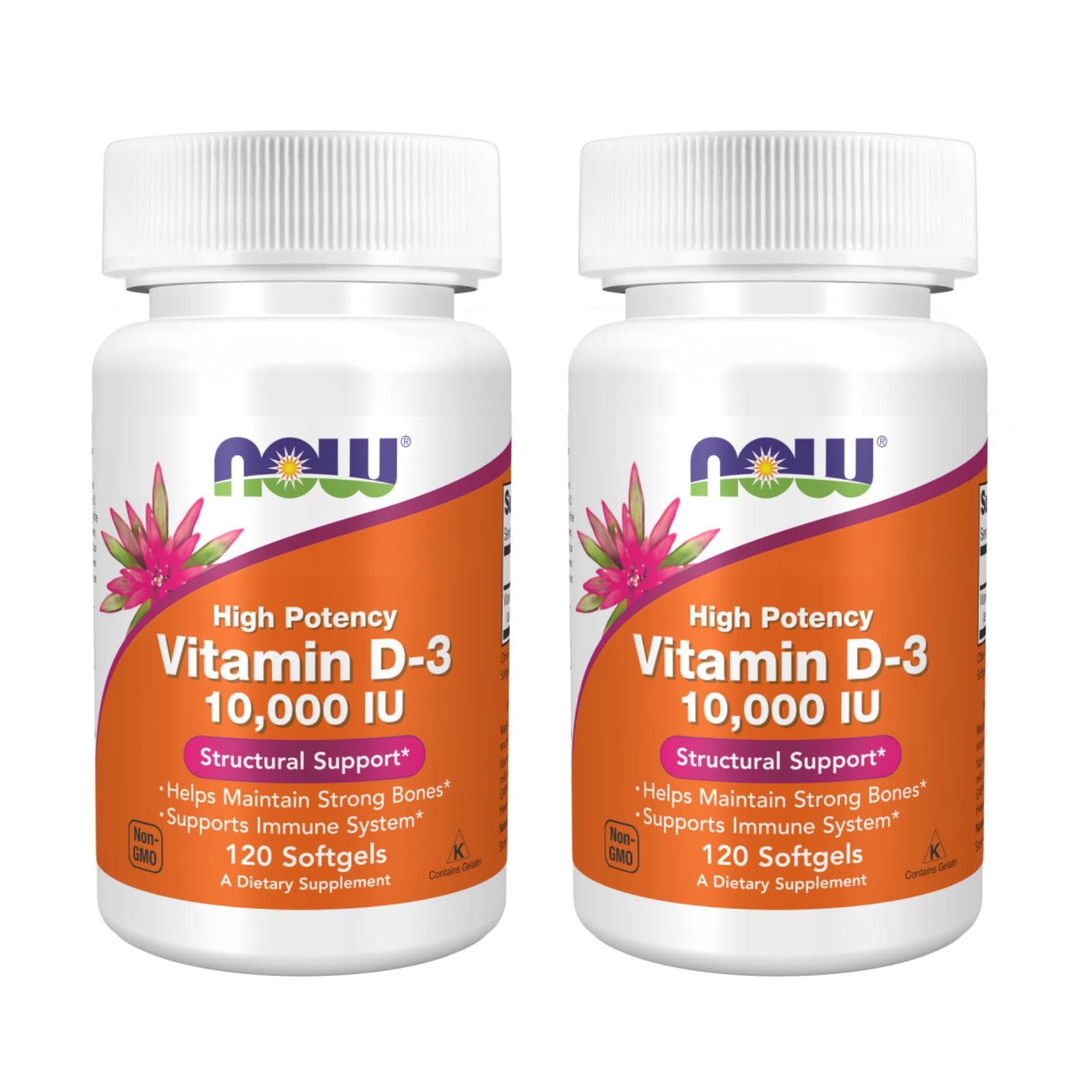 NOW Foods Vitamin D-3 High Potency 10,000 IU Softgels 240