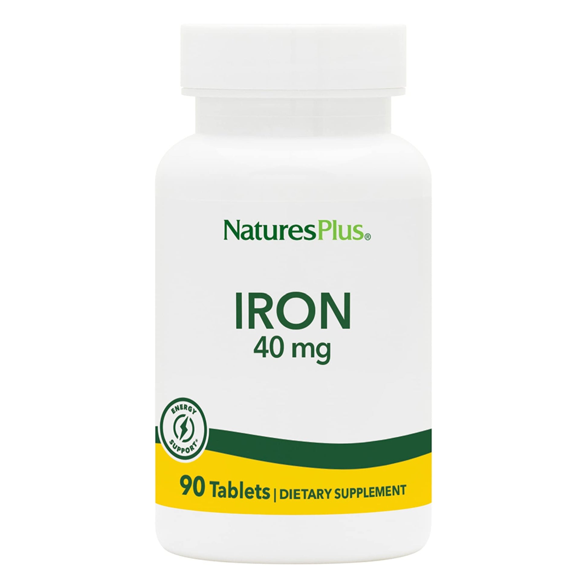 NaturesPlus Iron 40 mg Tablets 90 Count