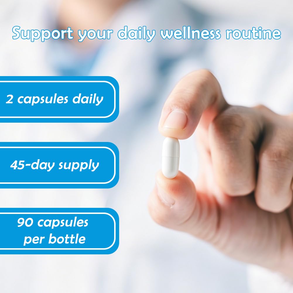Dyeazirn Magnesium Complex for Women & Men, Magnesium Glycinate Oxide Citrate Capsules, 90 Count