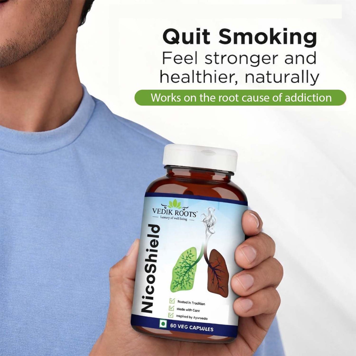 VEDIKROOTS NicoShield 60 Capsules