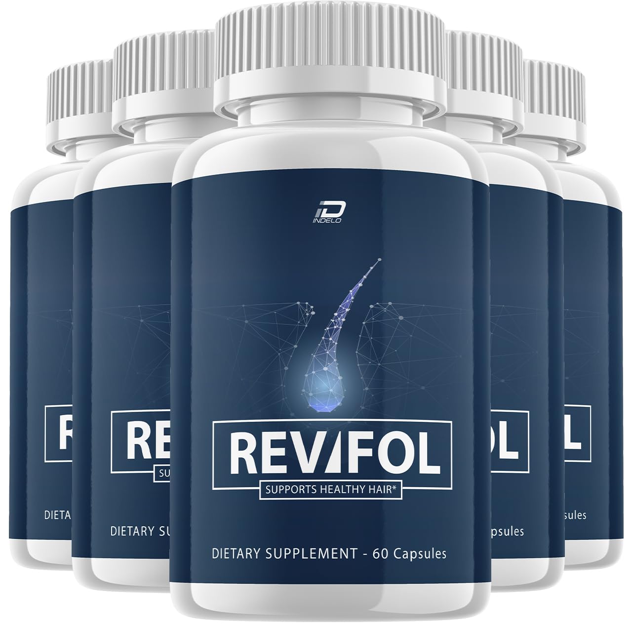 Indelo Revifol Hair Growth Support Supplement Capsules 300 Capsules