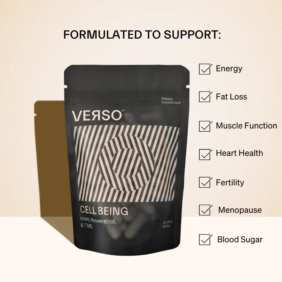 Verso Cell Being NMN, Resveratrol & TMG 60 Capsules