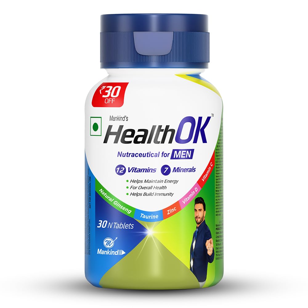Mankind's Health OK Multivitamin, Multimineral and Amino Acids Tablet, 1 Count