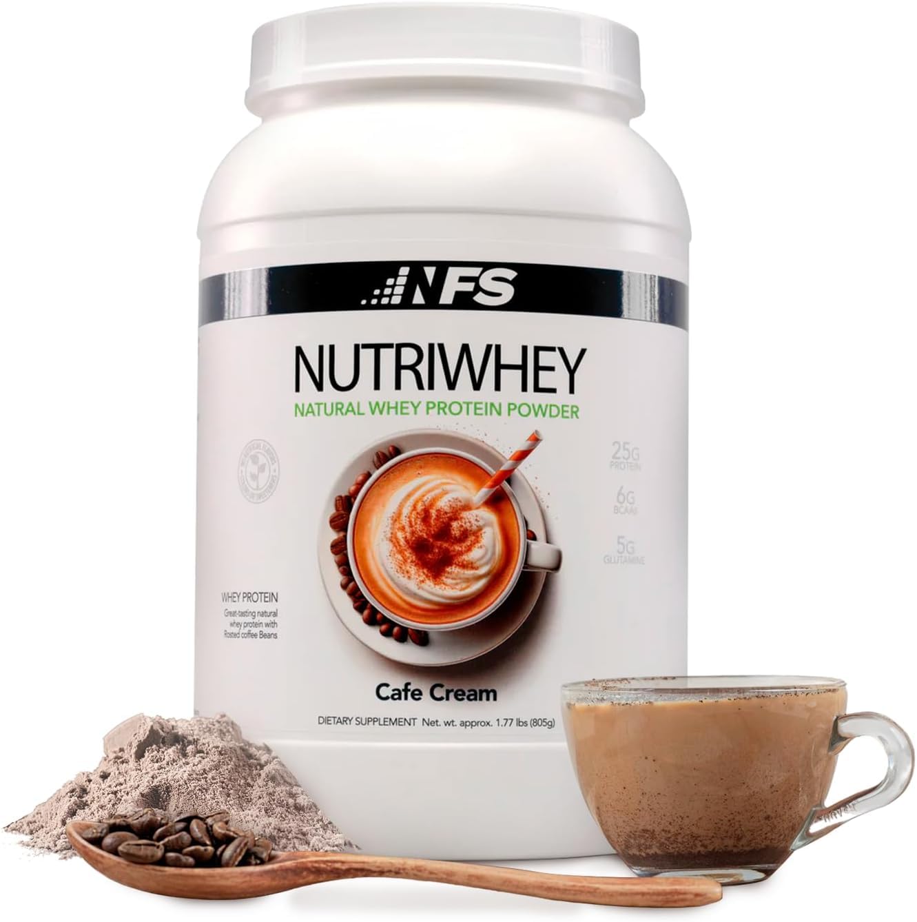 NF Sports NutriWhey Natural Whey Protein Powder Supplement, 16 Servings