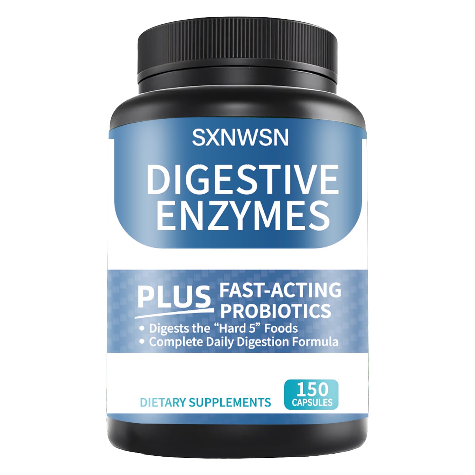 SXNWSN Digestive Enzymes with Bromelain for Gut Health, 150 Vegan Capsules