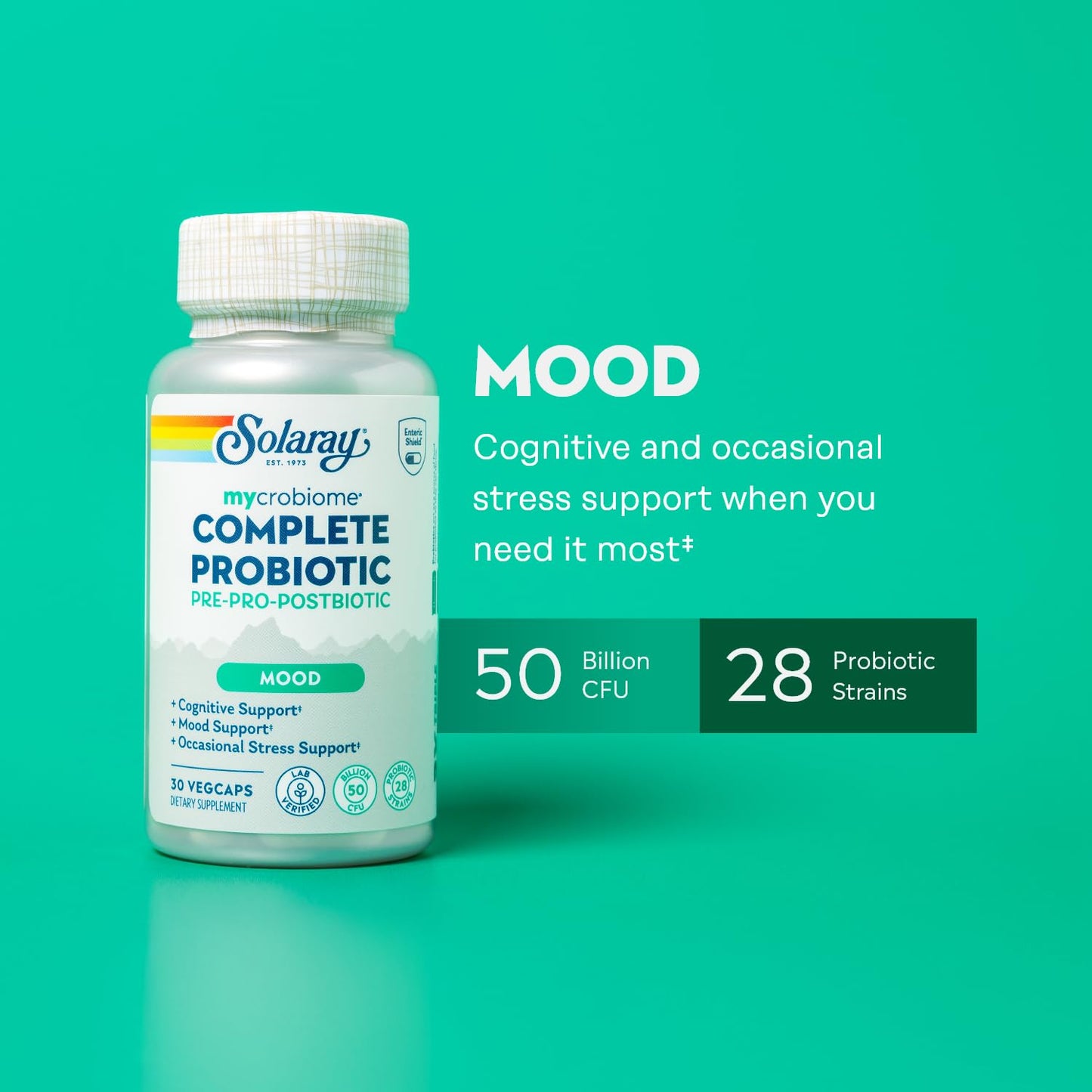 SOLARAY Mycrobiome Complete Probiotic Mood Formula Capsule 30 Count
