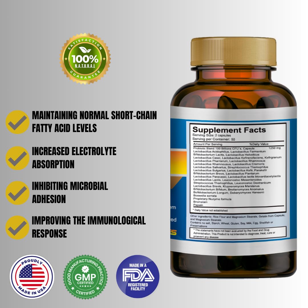 Generic Probiotic Supplement Capsule, 300 Capsules